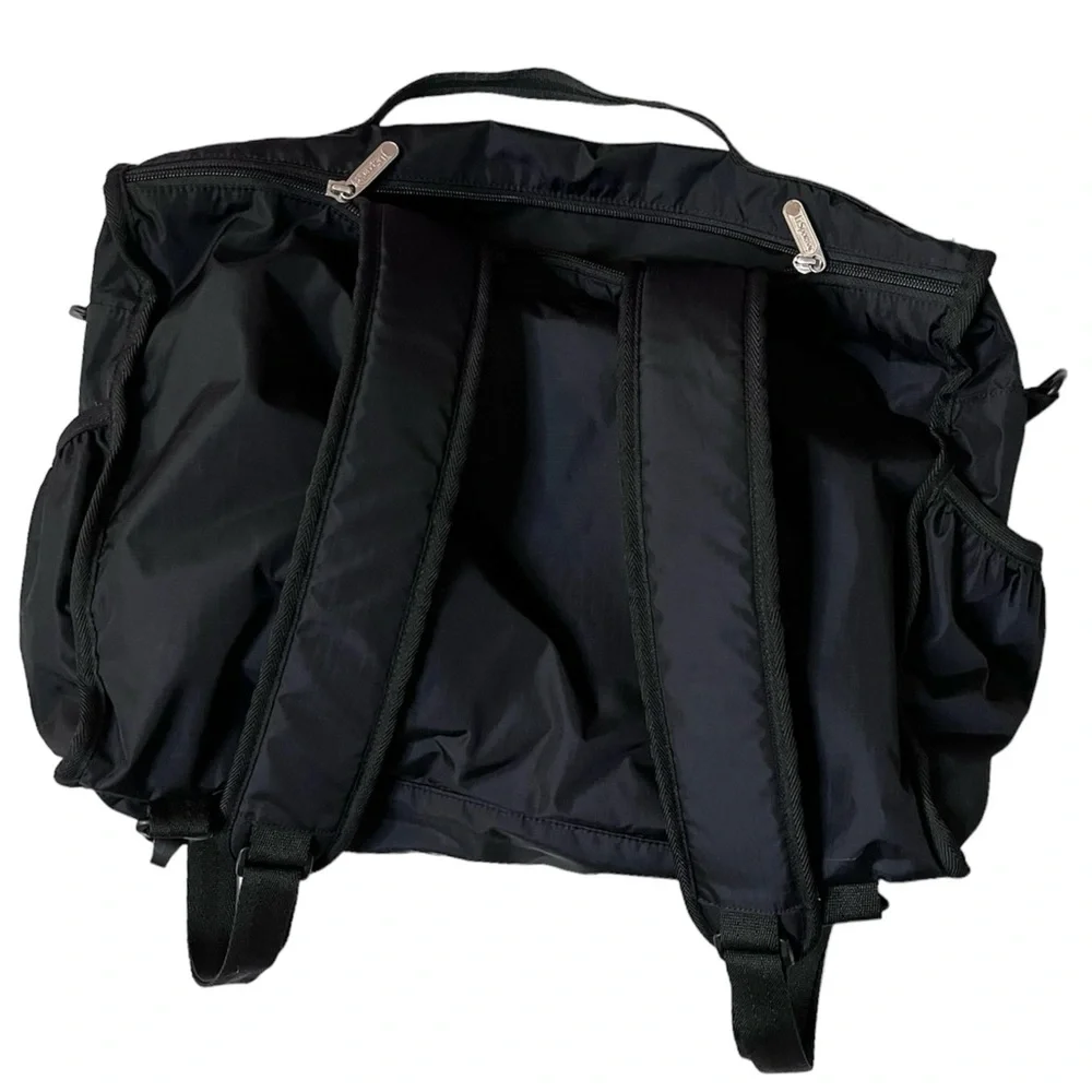 LeSportsac Black Rebecca Convertible Diaper Bag Backpack